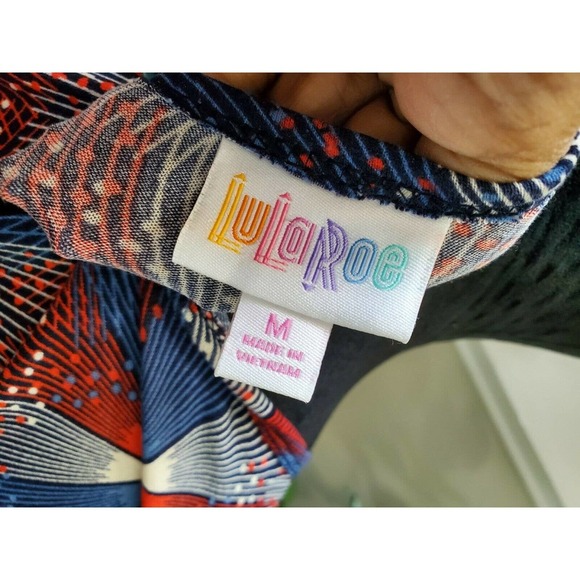 LulaRoe Women's Multicolor Polyester Round Neck 3/4 Sleeve Casual Blouse Size M - Picture 8 of 11